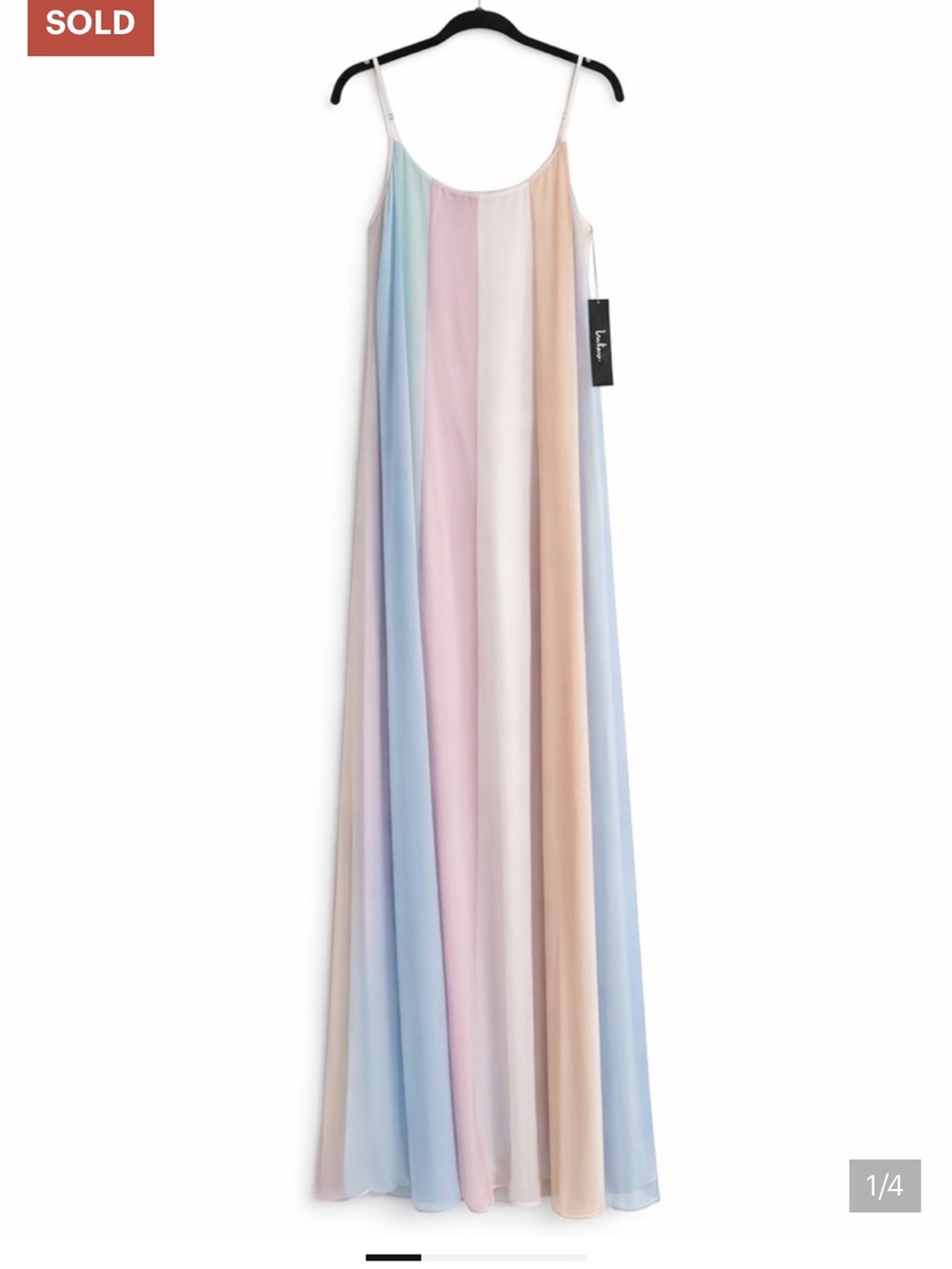 Lulus Pastel Colorblock Maxi Dress XS NWT Sleeveless Flowing Summer Never Worn